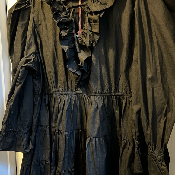 JessaKae Black Dress with Ruffle Details - Picture 2 of 4